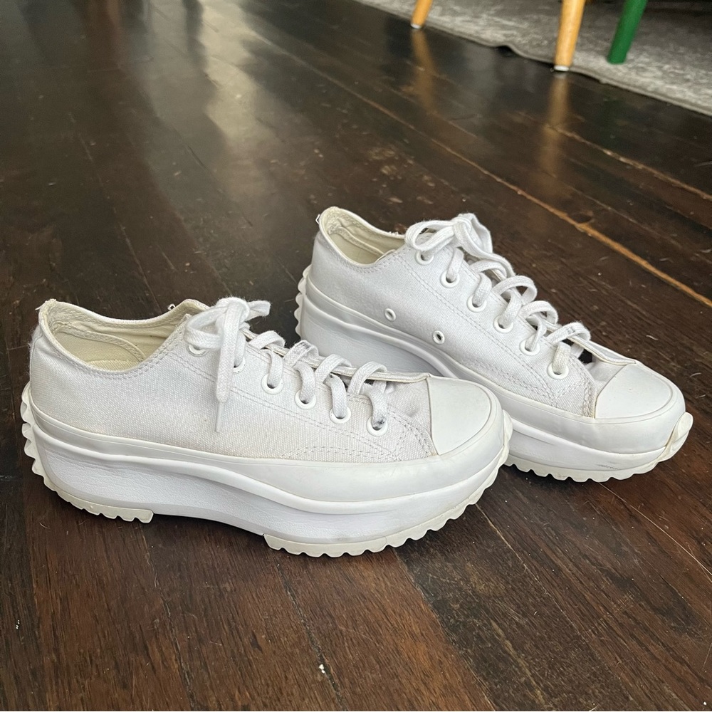 Converse Lugged White Low Top Platform Sneakers 8w